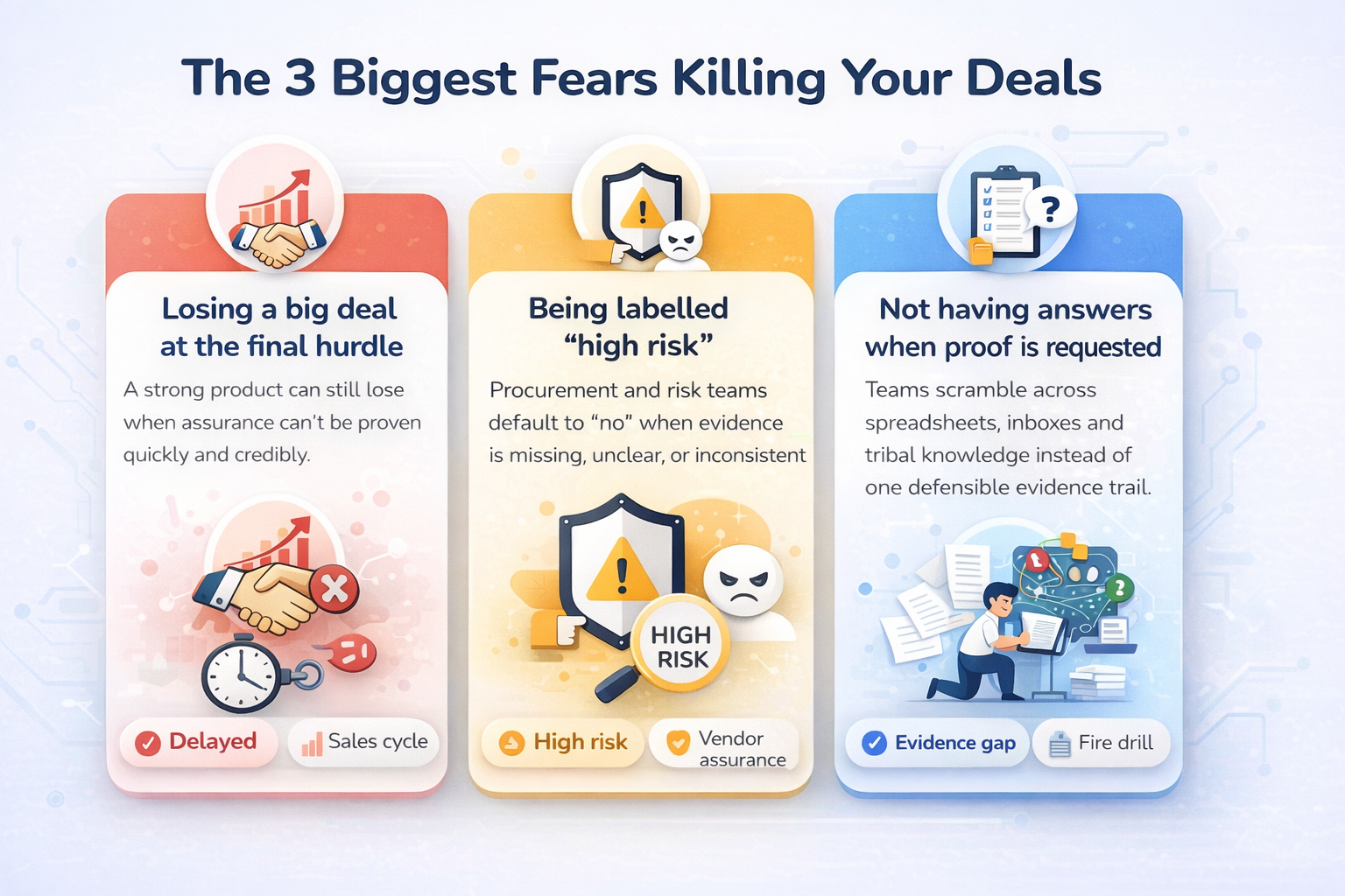 The 3 Biggest Fears Killing Your Deals infographic